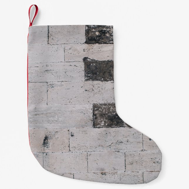 Grauzementwand Kleiner Weihnachtsstrumpf (Vorderseite)