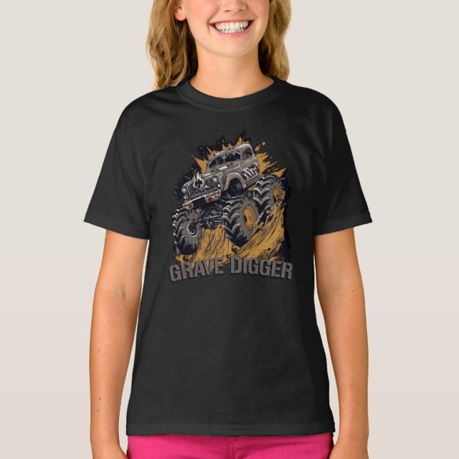 Grave Digger Monster Truck T-Shirt (Vorderseite)