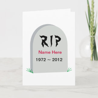 Grave RIP über der Hill Geburtstagskarte Karte