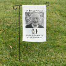 Grave Site Memorial Foto Floral GoldMonogram