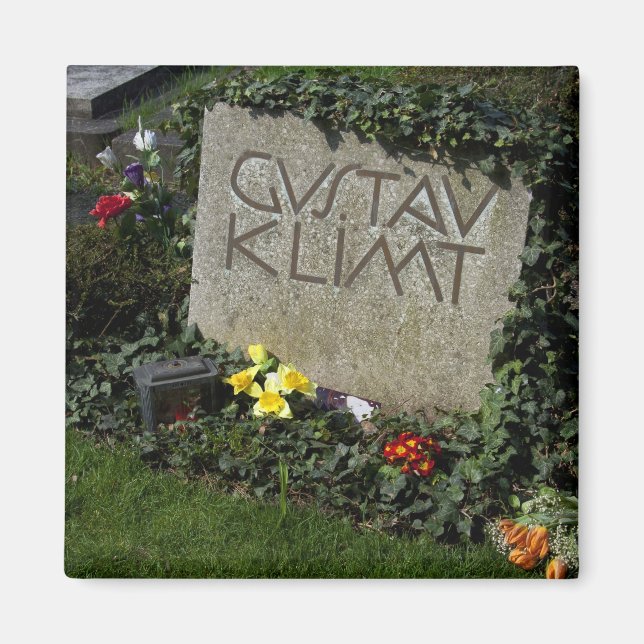 Grave von Gustav Klimt Magnet (Vorne)