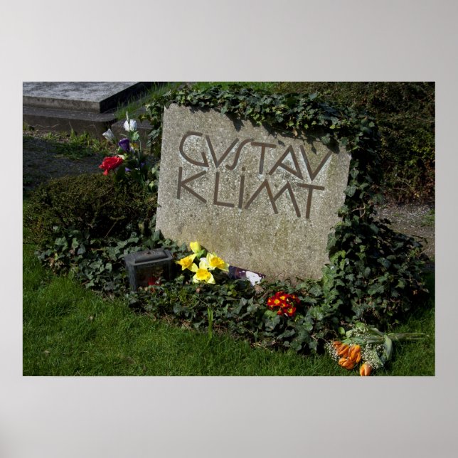 Grave von Gustav Klimt Poster (Vorne)
