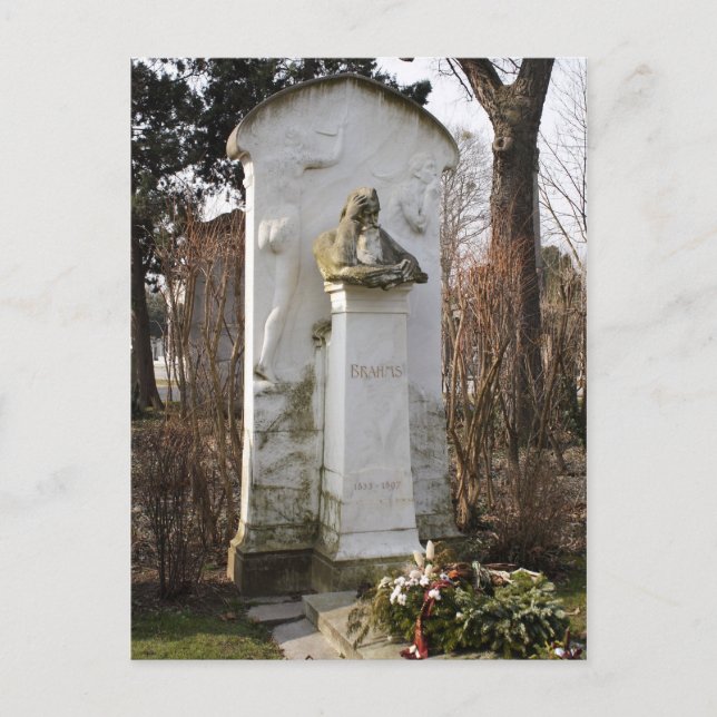 Grave von Johannes Brahms Postkarte (Vorderseite)
