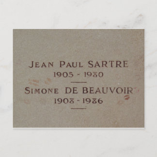 Grave von Simone de Beauvoir und Jean-Paul Sartre Postkarte
