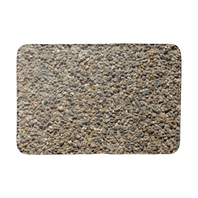 Gravel and Sand Realistic Texture Rock Fotografie Badematte (Vorderseite)