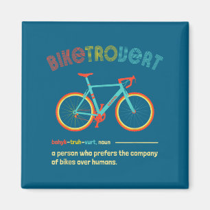 Gravel-Bike Biketrovert Lustige Fahrrad-Zitat Intr Magnet