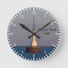Gravely Shoal Light  clock Runde Wanduhr
