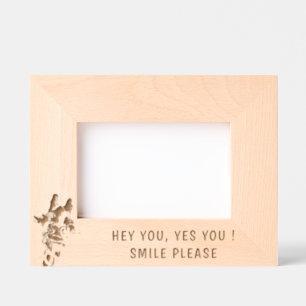 Gravés Cadres Etched Giraffe Funny - Texte Personnalisé