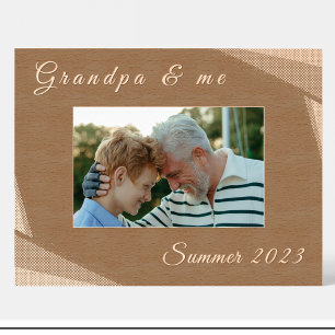 Gravés Cadres photo en bois personnalisés date grand-père