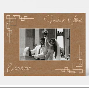 Gravés Cadres photo en bois personnalisés pour mariage gé