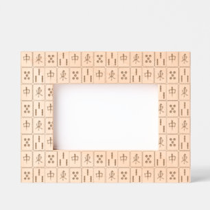 Gravés Carreaux Mahjong Design Cadres d'image ajustés
