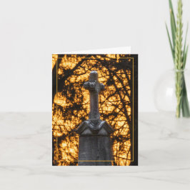 Gravestone Cross mit Sunset Karte