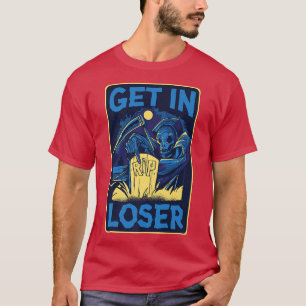 Gravestone Dead Halloween Grim Sensenmann Skeleton T-Shirt