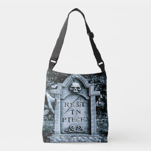 Gravestone Grave Halloween Tragetaschen Mit Langen Trägern