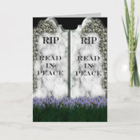 Gravestone Lesezeichen Card