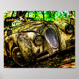 Graveyard Classic Car | Jaguar XK Poster