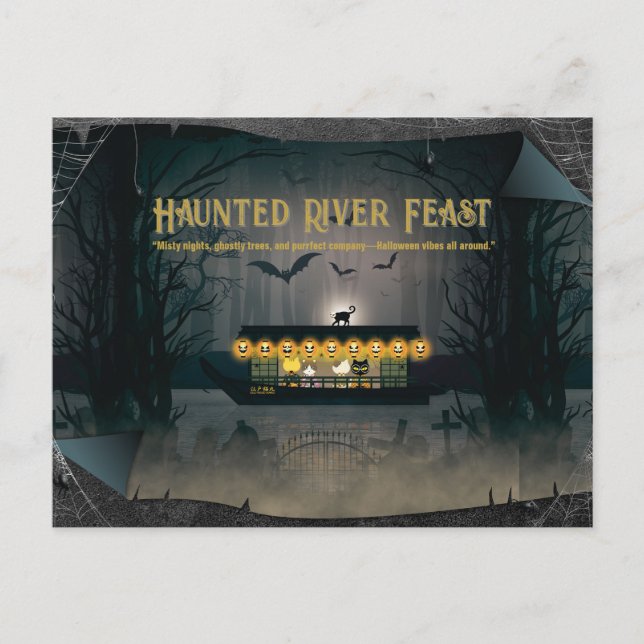 Graveyard Cruise Feiertagspostkarte (Vorderseite)