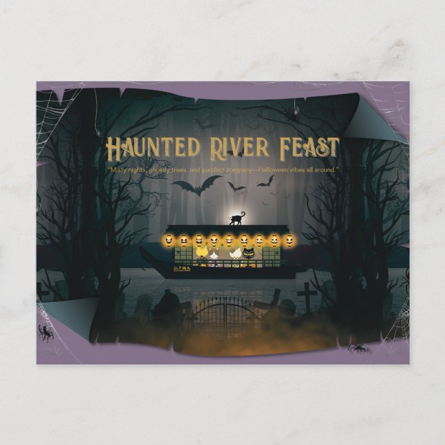 Graveyard Cruise Feiertagspostkarte (Vorderseite)