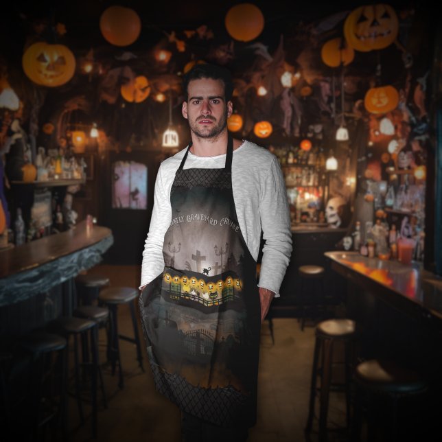 Graveyard Cruise Schürze (A barman wears a Ghostly Graveyard Cruise Apron. )