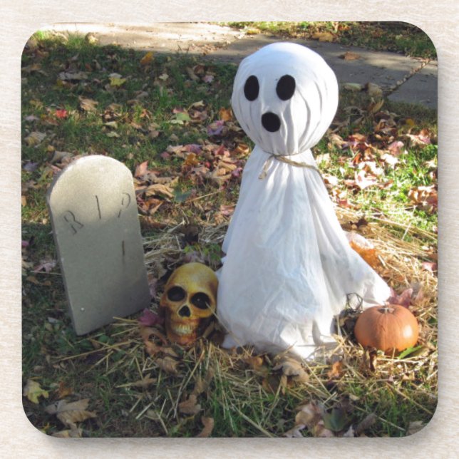 Graveyard, Ghost & Pumpkin Untersetzer (Vorderseite)