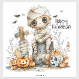 Graveyard Giggles - Ein Mama-Halloween-Moment Aufkleber
