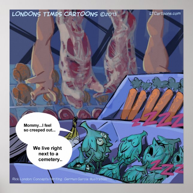Graveyard Grocery Poster drôle/triste (Devant)