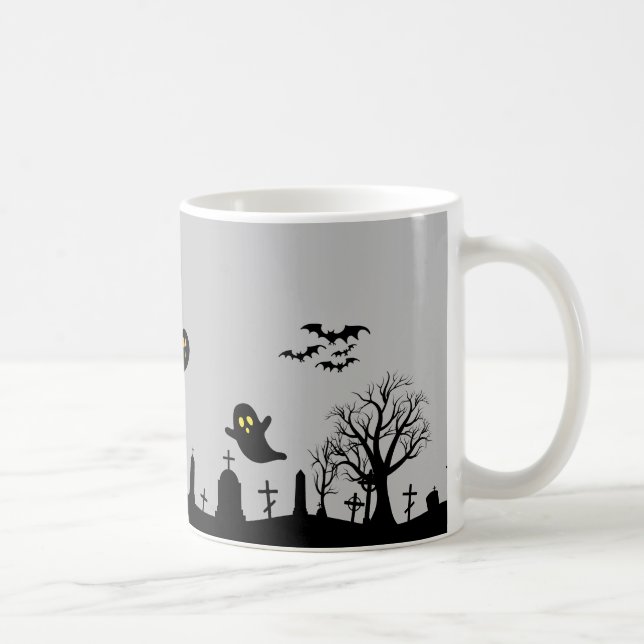 Graveyard Halloween-Tasse Kaffeetasse (Rechts)