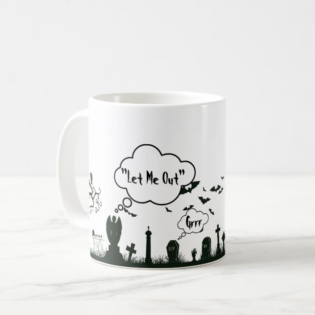 Graveyard Halloween-Tasse Kaffeetasse (Vorderseite Links)