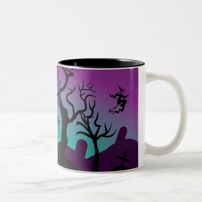 Graveyard Halloween tch tasse personnalisée (Droit)