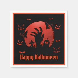 Graveyard Moon Halloween Serviette