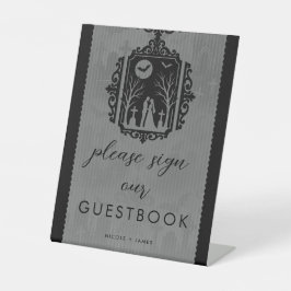 Graveyard Vows Black & Gray Gothbook Sign Sockelschild