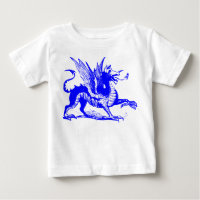 Gravieren von Drachen - Blau