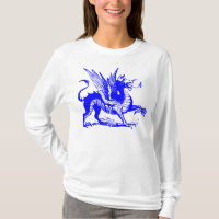 Gravieren von Drachen - Blau