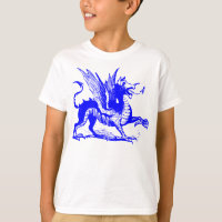 Gravieren von Drachen - Blau