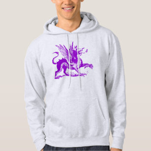 Gravieren von Drachen - Lila Hoodie