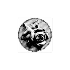 Gravierte Rose Gummistempel