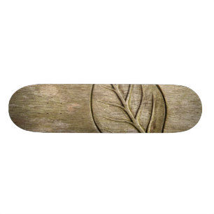 Graviertes Blatt Skateboard