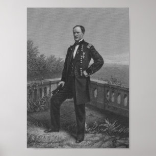 Graviertes Porträt Williams Tecumseh Sherman Poster