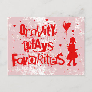 Gravitation spielt Favoriten Postkarte