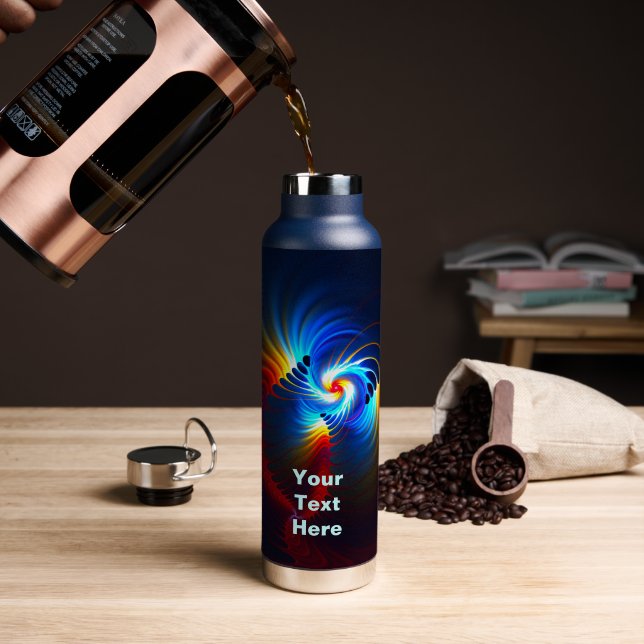 Gravitations-Blauverschiebung Trinkflasche (Kaffee (gedreht))