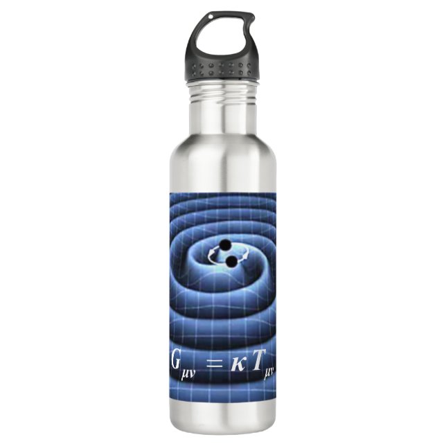 Gravitationswellen-Physik-Wasserflasche Edelstahlflasche (Vorderseite)