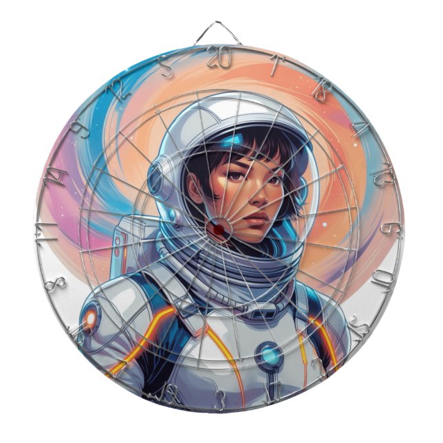 Gravity Drift: Astronaut T - Shirt Designs Dartscheibe (vorne)