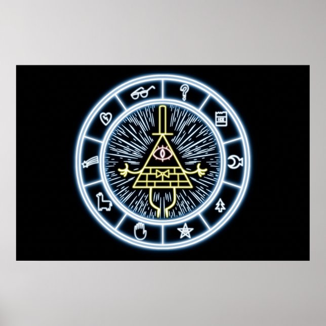 Gravity Falls Bill Cipher Wheel Poster (Vorne)