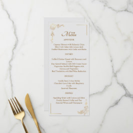Gravur der Goldenen Blumenhochzeit Menükarte