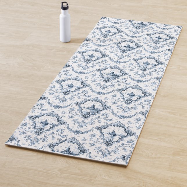 Gravur mit Blütenzange mit Windmühle und blaue Boo Yogamatte (Beispiel)