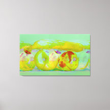 gravure d'art sur toile de fruits et légumes