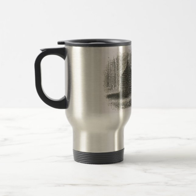gravure de cabine de 1800s de la tasse | de voyage (Gauche)