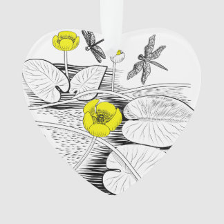 Gravure de nénuphars