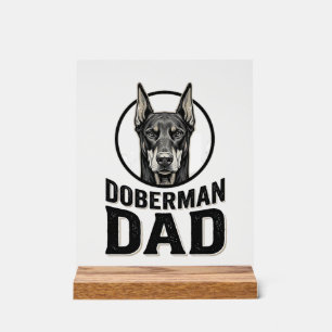 Gravure Papa Doberman Vintage Design pour amateur