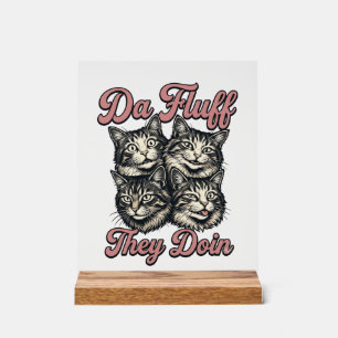 Gravure vintage de chat drôle Da Fluff They Doin D